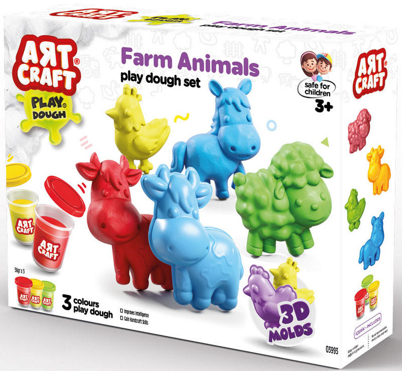 Set de matrițe 3D pentru plastilină, fermă, 24x20x6