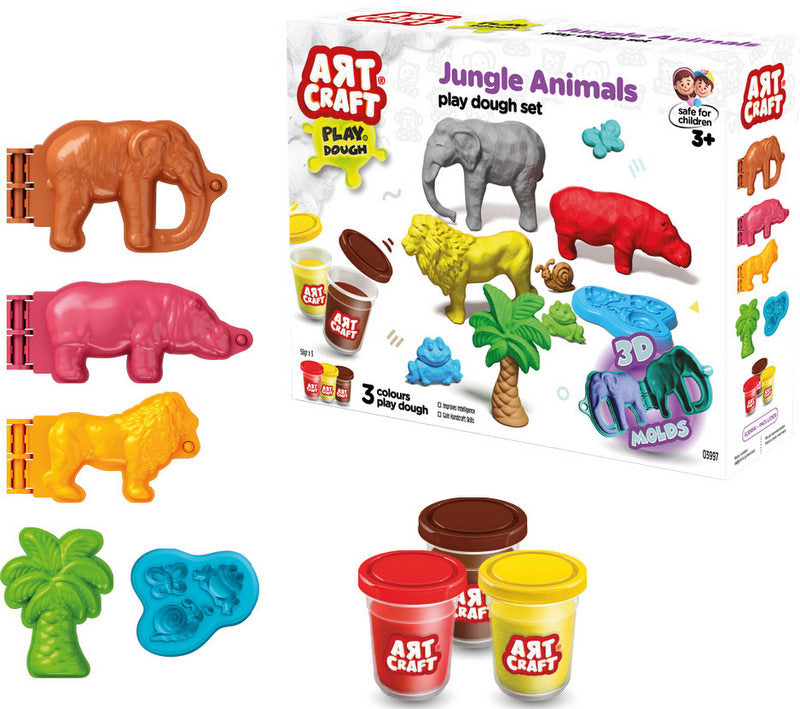 Set de plastilină Matrix 3D Animale din junglă 24X20X6