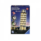 3D Пъзел Ravensburger 216 Ел. - Наклонената Кула В Пиза През Нощта --- BebeMama