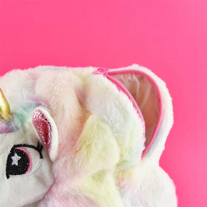 Rucsac 3D pentru copii, fete, „Unicorn alb”, 30 cm