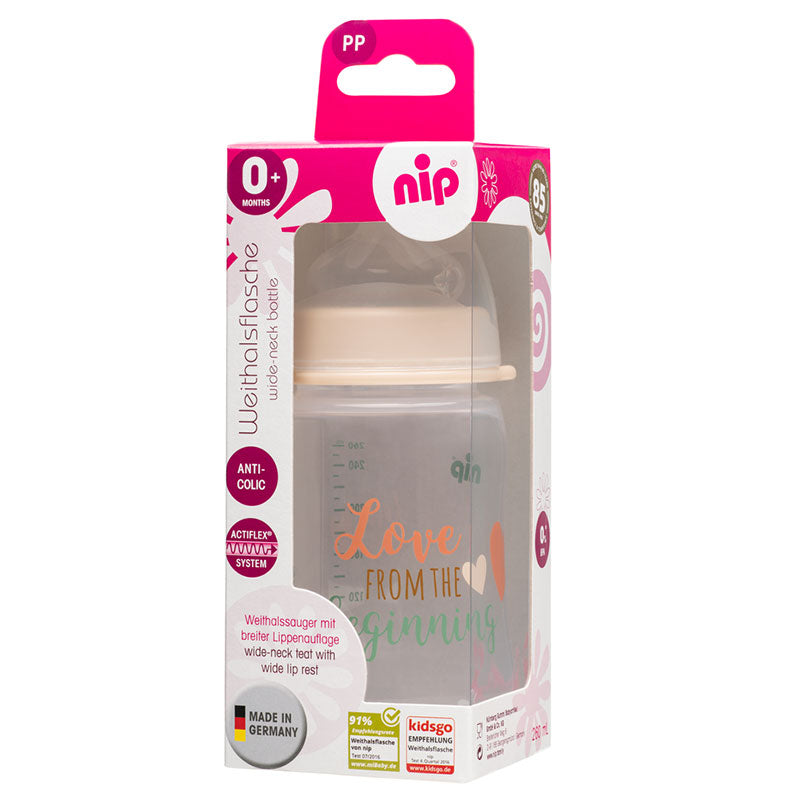 Sticlă PP 260 ml. Silicon 0M+ Flow M Girl