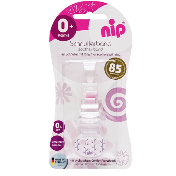 Държач За Залъгалка Розов Nip