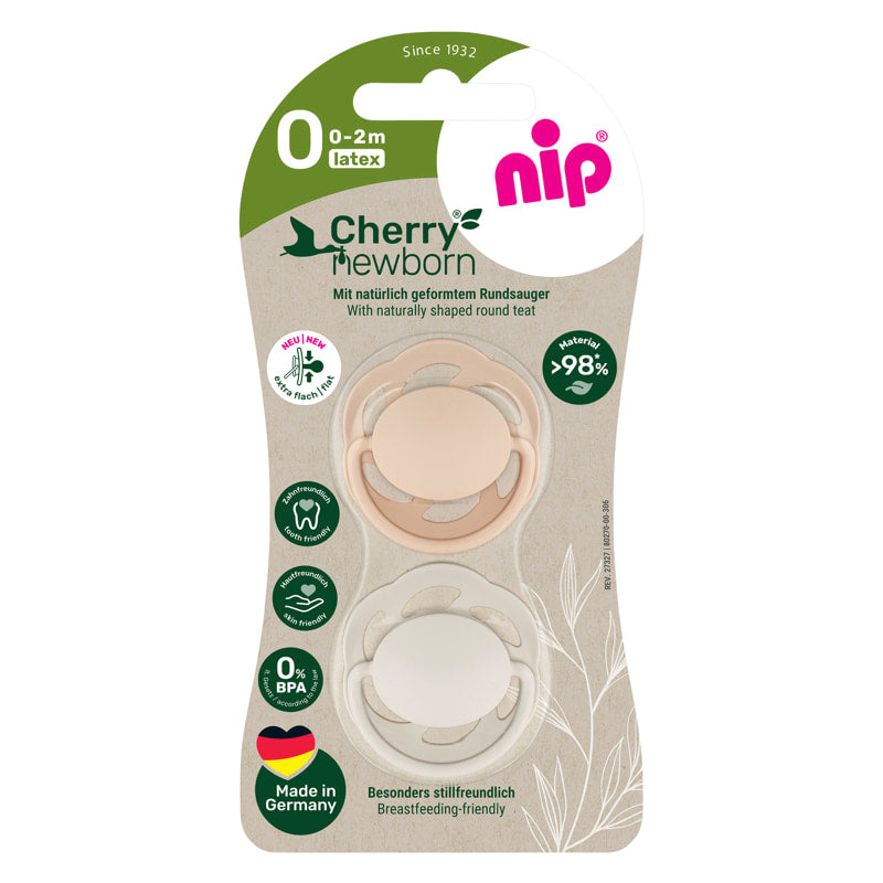 Залъгалка Cherry Newborn Girlкорал,беж.0 2 Nip
