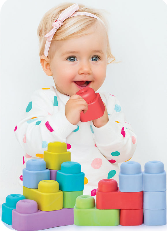 Мек Гумен Бебешки Конструктор В Кутия 24 Ел.