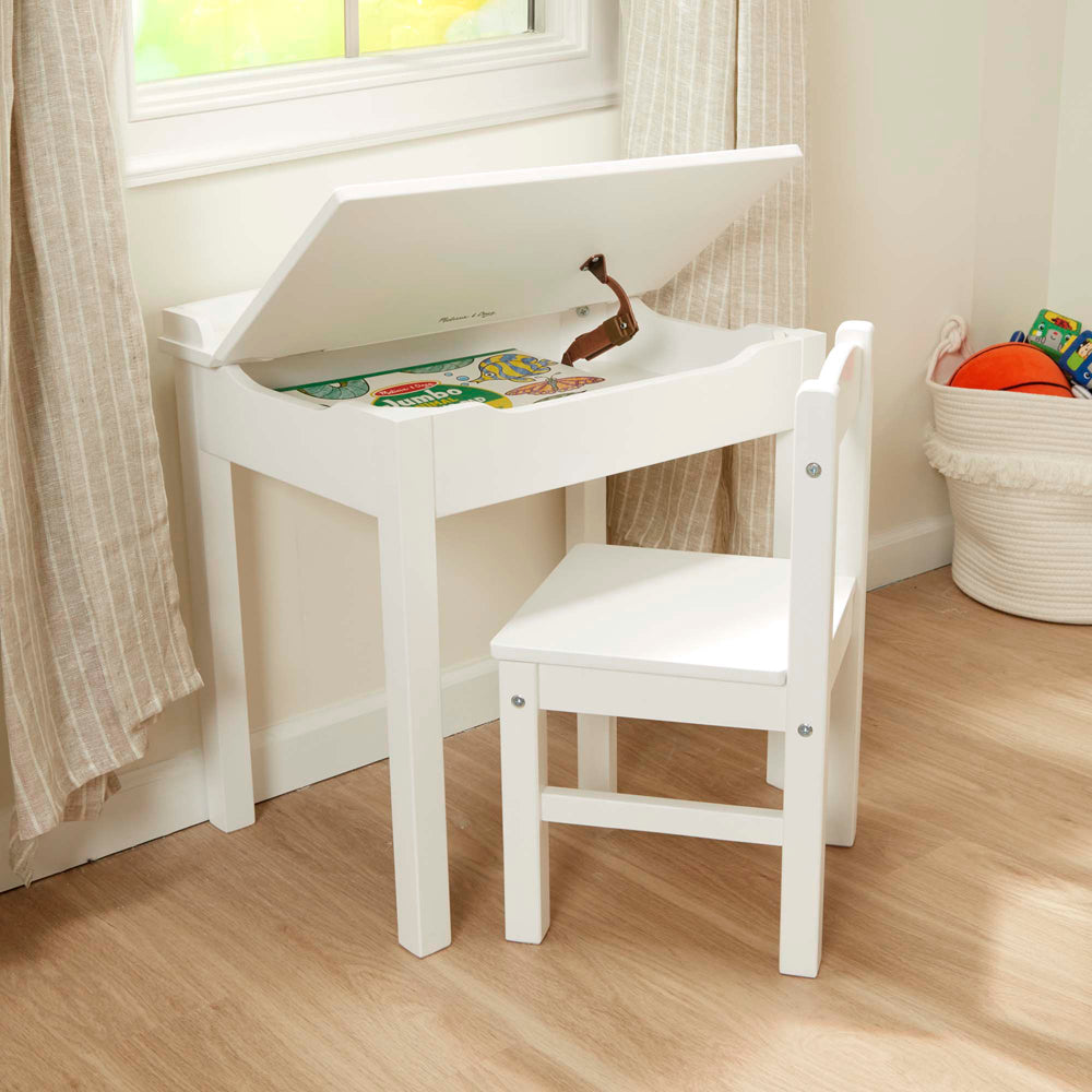 Melissa & Doug íróasztal és szék, fehér