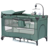 Fillikid Сгъваема Кошара За Сън И Игра На Две НиваCapri - Green