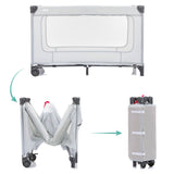 Fillikid Сгъваема Кошара За Сън И Игра На Две НиваCapri - Light Grey