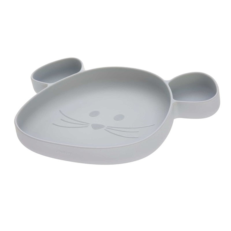 Чиния Силиконова Chums Mouse Сив Lassig