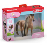 Schleich Achal Teke Stallion puha sörénnyel és kiegészítőkkel