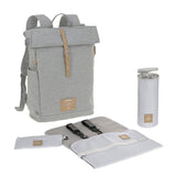 Lassig Rolltop szürke melange hátizsák