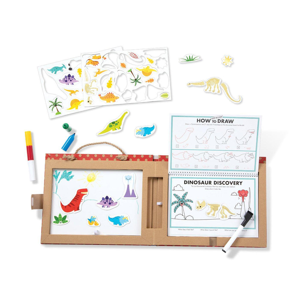 Set de desen cu magneți cu dinozauri