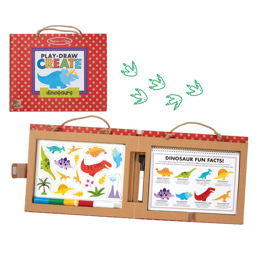 Set de desen cu magneți cu dinozauri