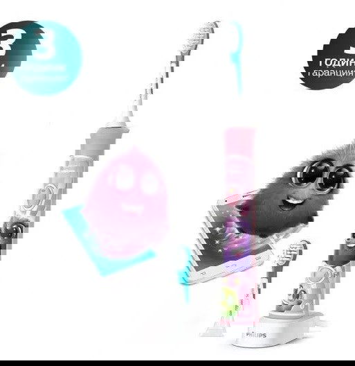 Philips Sonicare Детска Ел. Четка За Зъби Hx6352/42 Розова С Синtooth --- BebeMama