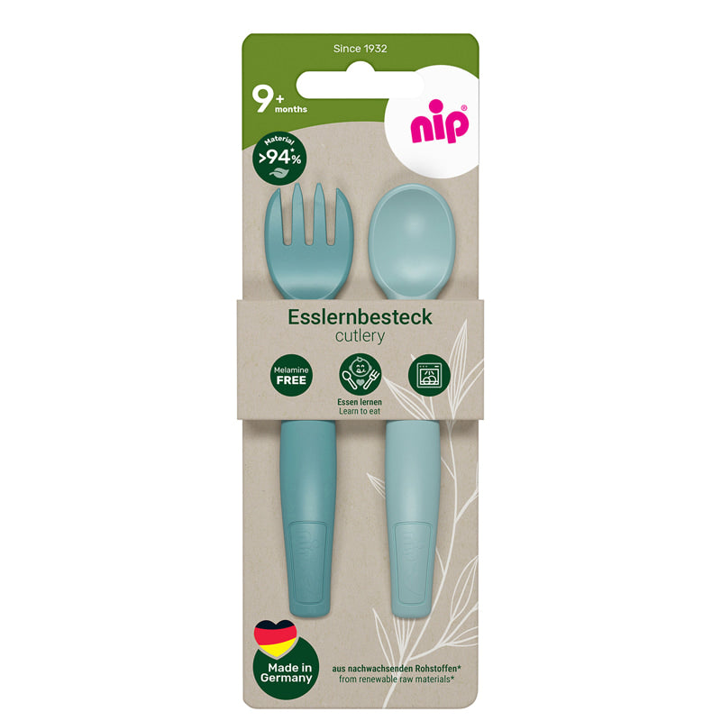 Прибори За Хранене Eat Green 9м Син Nip