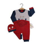 4528 Гащеризон С Шапка Рак Бордо 6М. --- BebeMama