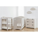 Camera copiilor Moon - Pătuț, Comodă, Masă de înfășat + Saltea bej