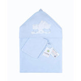 4585 Бродирана Беб.Кърпа Приятели Зайчета 2Ч Син --- BebeMama