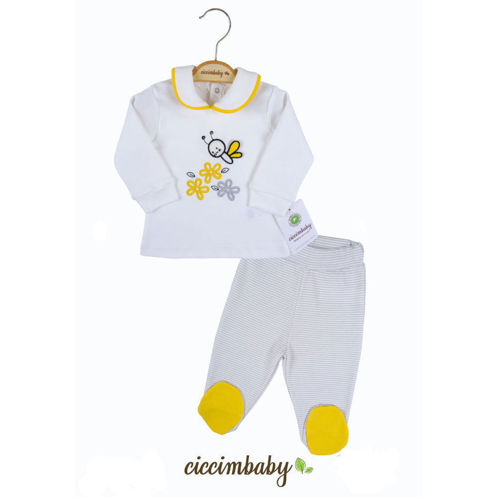 4666 Комплект 2 Ч. С Пчела Жълт 9М. --- BebeMama