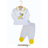 4666 Комплект 2 Ч. С Пчела Жълт 9М. --- BebeMama