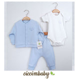 4703 Комплект 3Ч. С Лого Син 12М. --- BebeMama