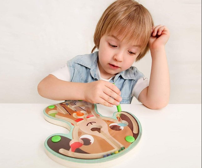 Iwood - Малки Животни Магнитен Лабиринт Серия Куче