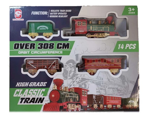 Trenuleț cu sunet și lumină, 14 piese