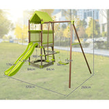 Green For Swing Set Комплект С Люлки И Пързалка За Игра Sonne