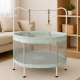 Кръгъл Мини Батут С Мрежа, Баскетболен Кош И Топки За Игра Sonne