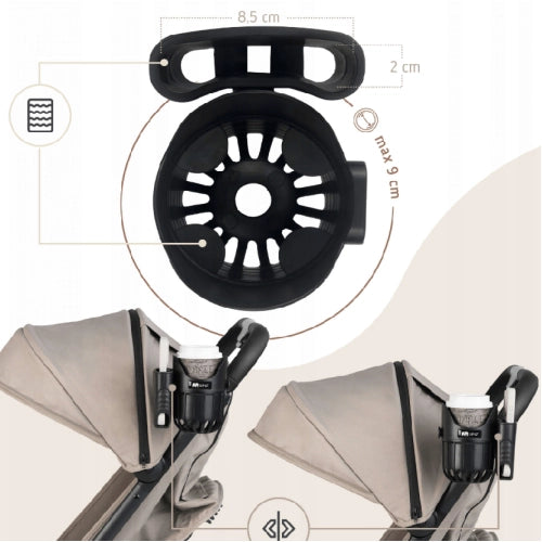 Държач За Чаша, Бутилка И Телефон За Количка 2 В 1 Sipo