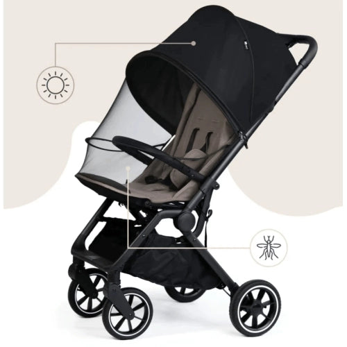 2 В 1 Мрежа Против Комари И Сенник За Колички, Черен Sipo