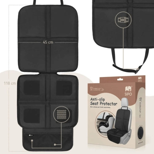Протектор Постелка За Столчето За Кола, Черна Sipo