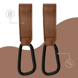 Универсални Куки За Количка От Еко Кожа 2 Бр В Кафяв Цвят Sipo