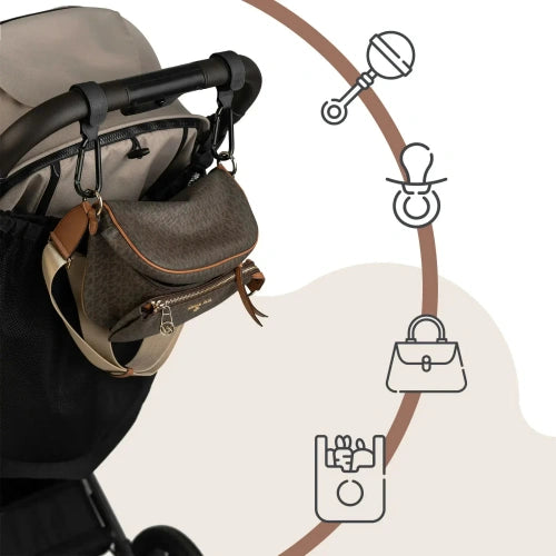 Магнитен Клипс За Количка И Столче За Кола 2 Броя Черни Sipo