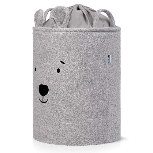 Букле Кош За Съхранение На Играчки Xl С Връзка, Сиво Мече Sipo