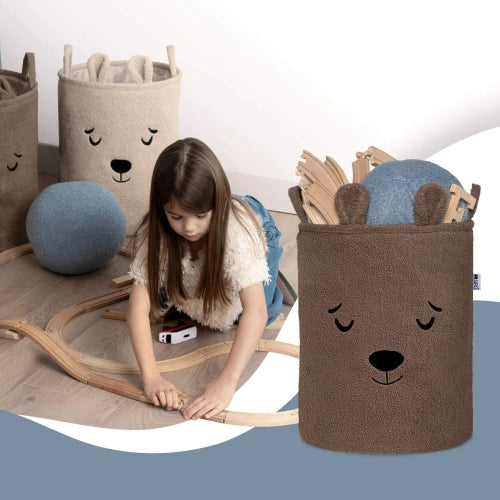 Кош За Съхранение На Играчки Xl С Връзка, Кафяво Мече Sipo