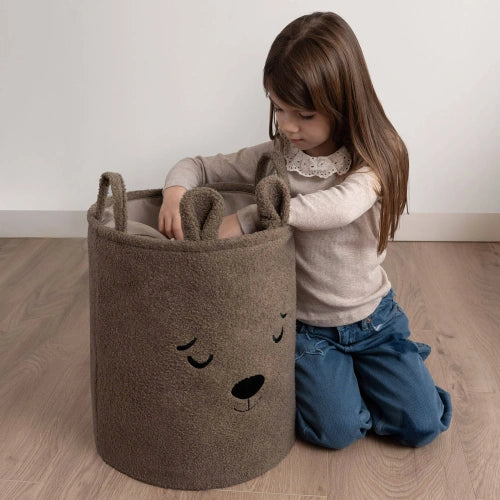 Кош За Съхранение На Играчки Xl С Връзка, Кафяво Мече Sipo
