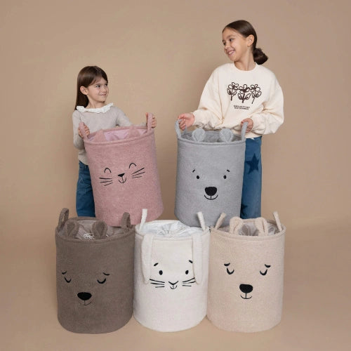 Кош За Съхранение На Играчки Xl С Връзка, Бежово Мече Sipo