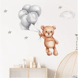 Детски Стикери За Стена За Детска Стая Плюшено Мече С Балони --- BebeMama