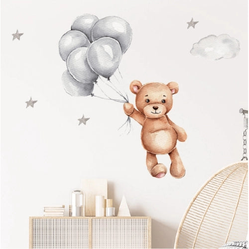 Детски Стикери За Стена За Детска Стая Плюшено Мече С Балони --- BebeMama