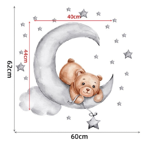 Детски Стикер За Стена За Детска Стая – Мече Луна --- BebeMama
