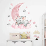 Детски Стикери За Стена За Бебешка Стая Слонче На Облак --- BebeMama