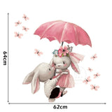 Детски Стикери За Стена За Бебешка Стая Зайчета С Чадър --- BebeMama