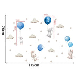 Детски Стикери За Стена За Детска Стая – Зайчета Балони Син - Аксесоари За Стая - Sipo - BebeMama
