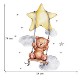 Детски Стикери За Стена За Детска Стая Плюшено Мече На Люлка --- BebeMama