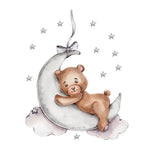 Детски Стикер За Стена За Детска Стая Плюшено Мече На Луната --- BebeMama