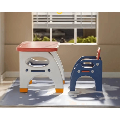 Детска Маса С Един Стол В Червен И Син Цвят --- BebeMama