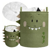 Детски Кош За Играчки Зелен Dino Premium Xxl 63 Л --- BebeMama