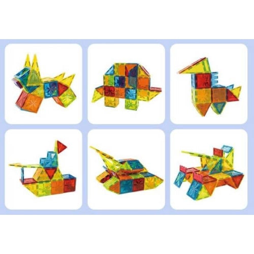 Constructor magnetic pentru copii Tima cu 45 de piese și figurine