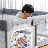 Gard moale pentru bebeluși cu fermoar Charlie Grey 180*150*65