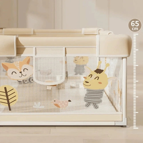 Gard moale pentru bebeluși cu fermoar Jojo 150*180*65